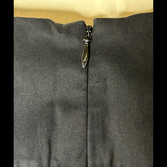 BANANA REPUBLIC Fitted Black Pencil Midi Cotton Skirt STRETCH SIZE 4 - Picture 4 of 7